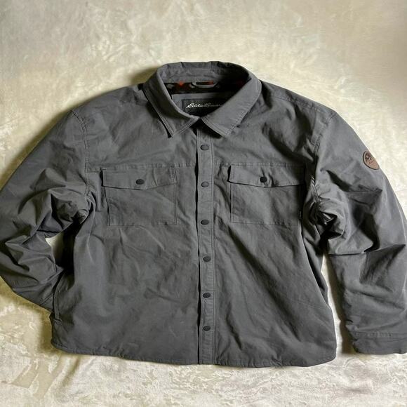 Eddie Bauer Voyager Jacket Men's XL SW Tribal Fleece Lined Shacket Gray Outdoors - Picture 1 of 10